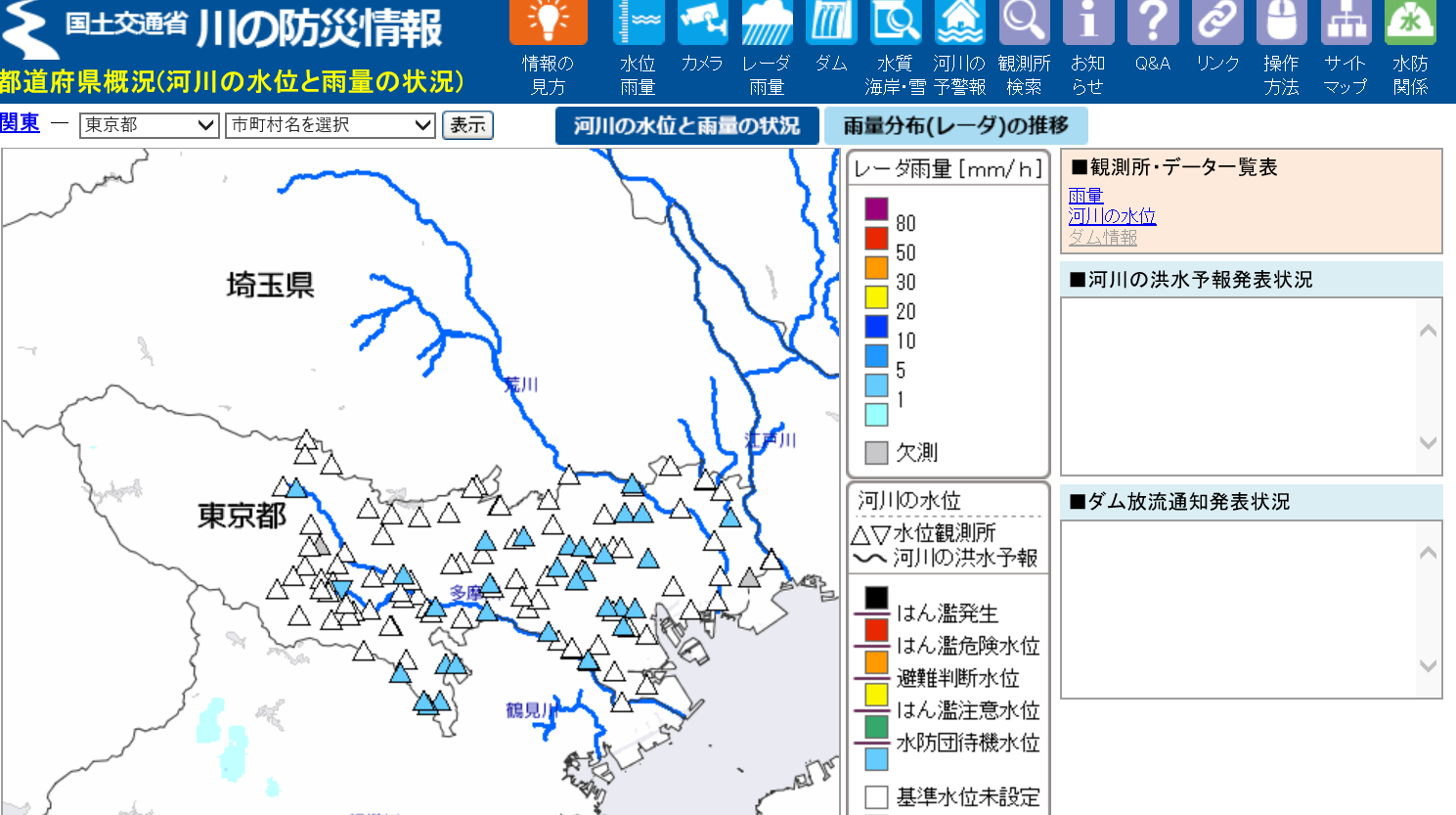 防災 川 情報 の